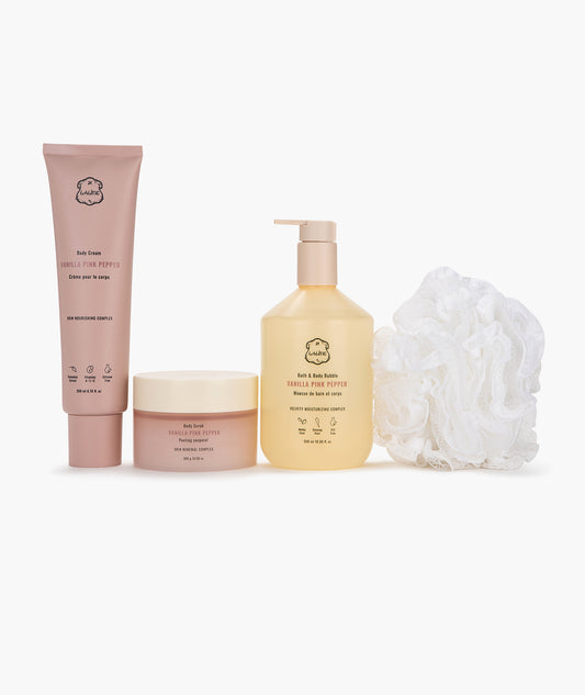 מארז רחצה מפנק במיוחד ונילה פינק פפר