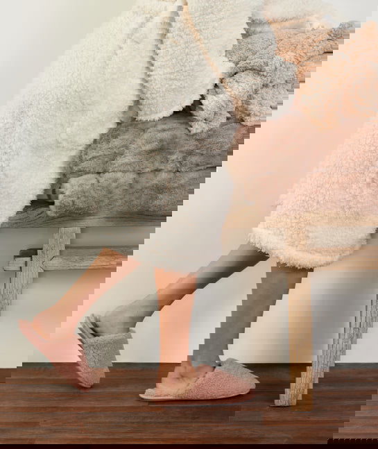 Laline | נעלי בית ורודות S חורף 23 | ללין און ליין