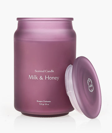 HONEY MILK נר זכוכית גדול