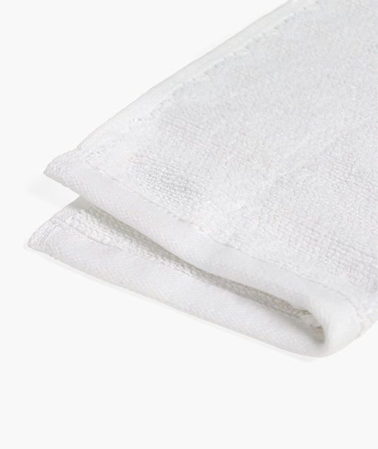 מגבת אורח אורגנית לבנה