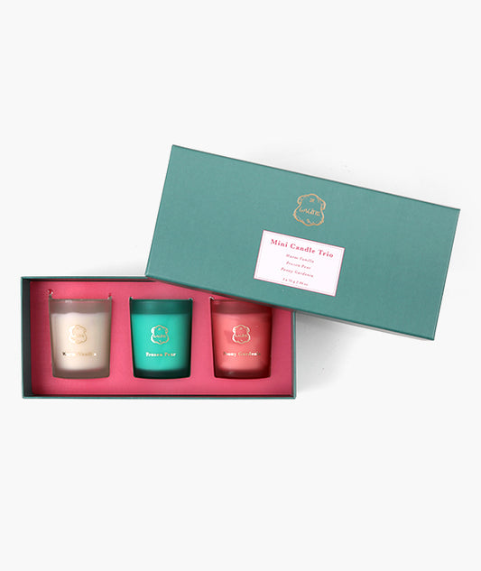 שלישיית נרות מיני מיסלטו