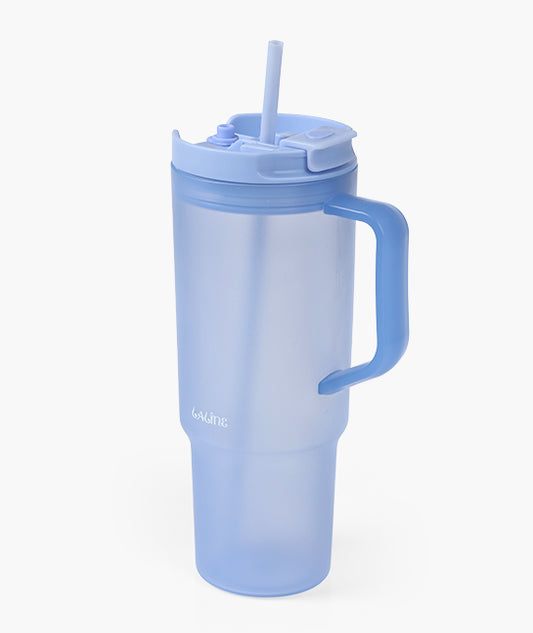 כוס שתייה XL שקופה כחולה