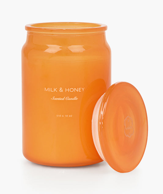 נר גדול HONEY MILK 510 גרם