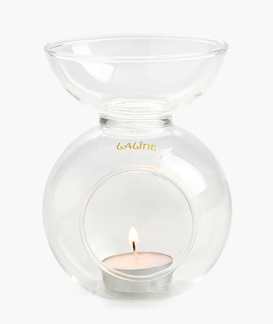 מבער זכוכית ושמן קוקוס